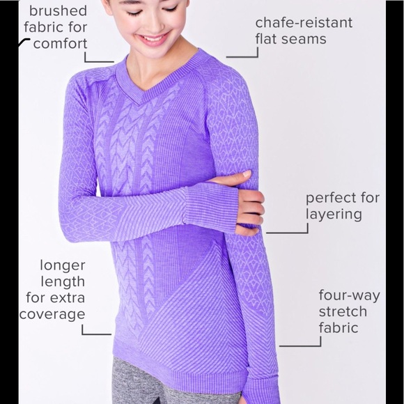 lululemon athletica Tops - Lululemon Ivivva glacier air long sleeve LS 14